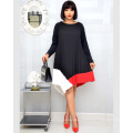 Summer Black Print Polka Dot Long Sleeve Chiffon Women Mini Casual Dresses